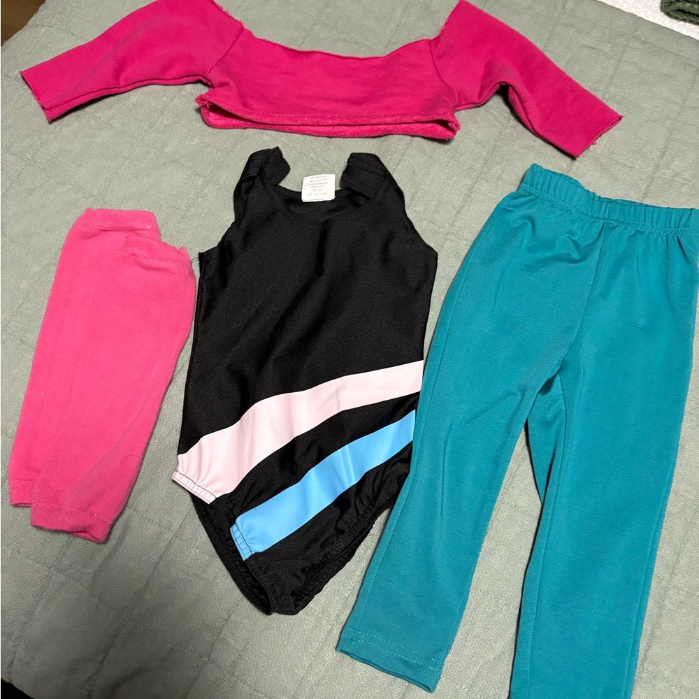 Toddler 80s workout aerobics costume